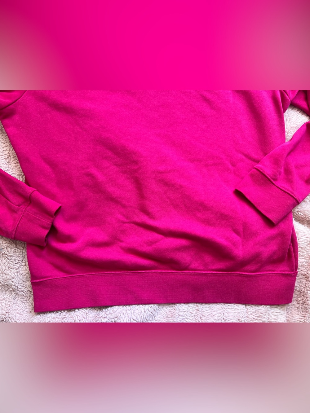 Nike Hot Pink Crewneck Sweatshirt Embroidered Logo | Size Large | GUC - Picture 9 of 11